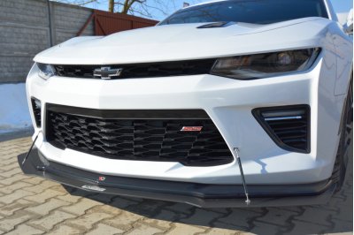 Накладка сплиттер на передний бампер на Chevrolet Camaro VI 2SS